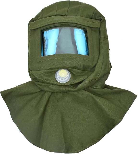 Sand Blasting Hood Cap, Shawl Cap Sandblaster Mask Anti Wind/Sandblaster Tools Dust Protective Face Mask, Canvas