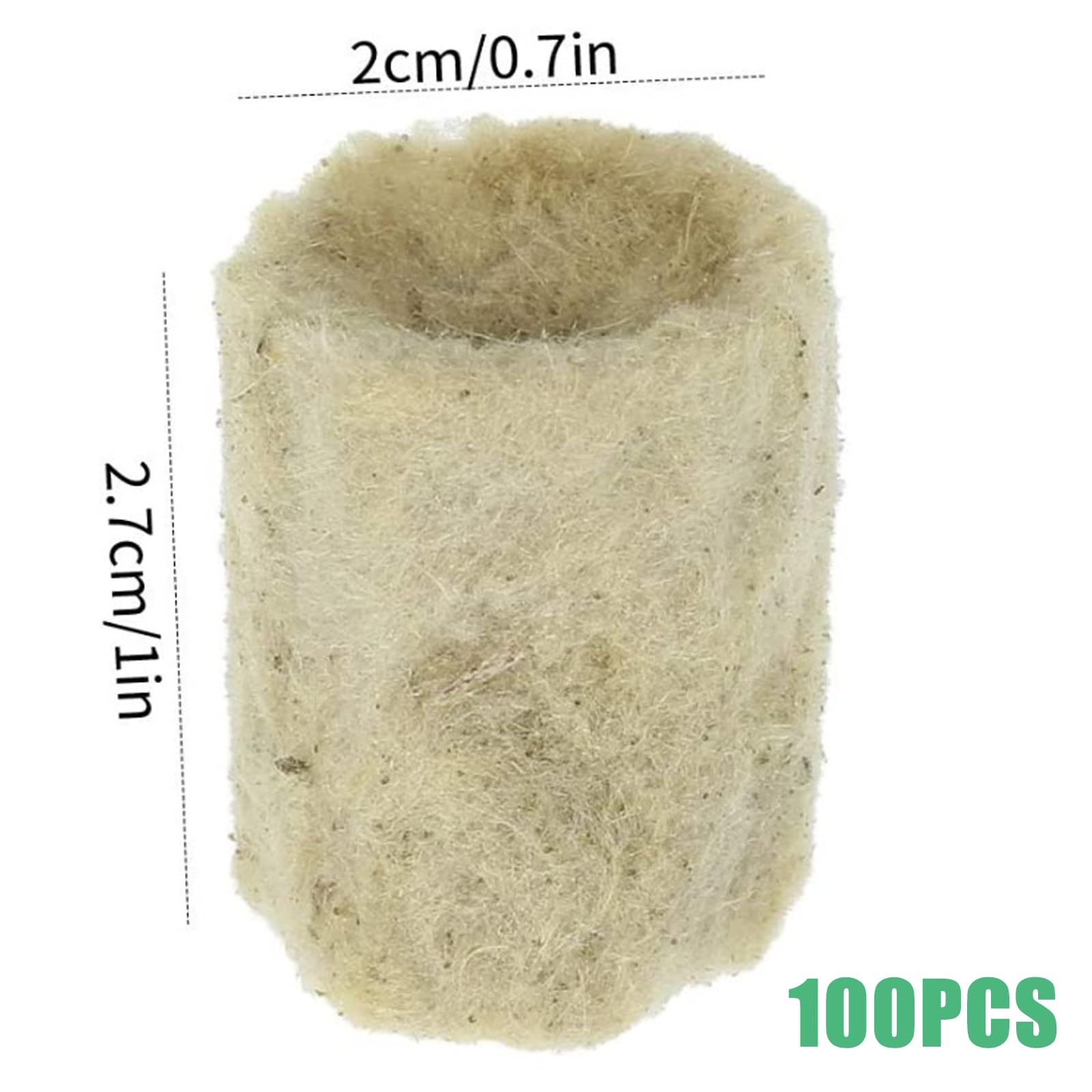 HOMURY 100 unidades de lana de roca cilíndrica: plántula hidroponía de cubo de cría, tapones de lana de roca, tapones para plantas de lana de roca para esquejes, hidropónicos, plantas de interior