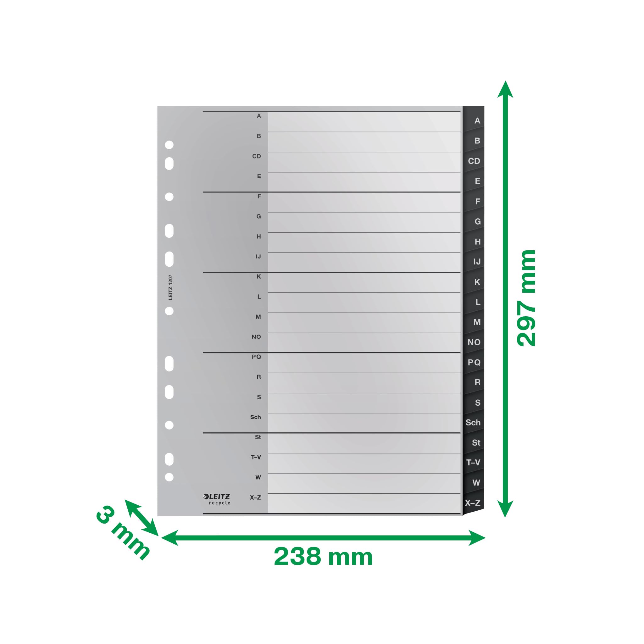 Amazon | L:インデックスリサイクルA-ZインターA4 PP 20Sh