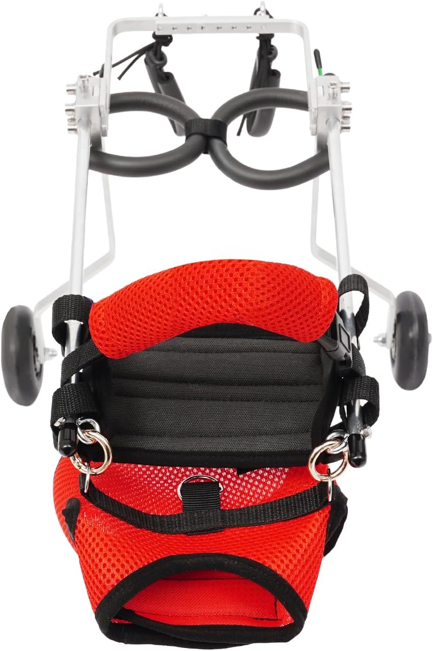 Cat Wheelchair Adjustable Small Dog Wheelchair 2 Wheels Pet Lightweight Cat Barrier Wheels for Rehabilitation Aid for The Back Legs of Aging, Disabled, Injured, Arthritis, Weak Pets