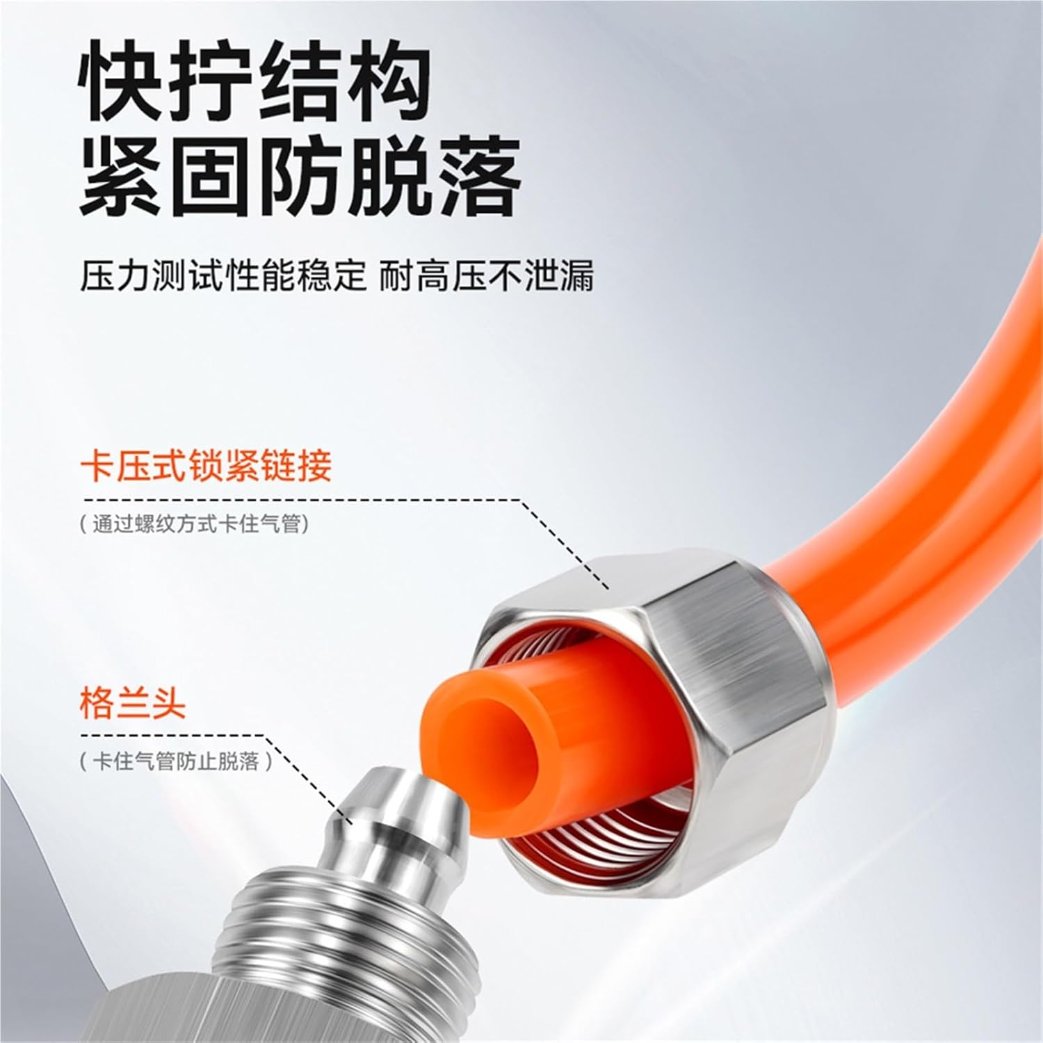 304 Stainless Steel Quick Twist Joint Pcf8-G02 Internal Thread Straight Terminal Pneumatic 1Pcs(Stainlesssteelquicktwistpcf8*5-01(g1/8))