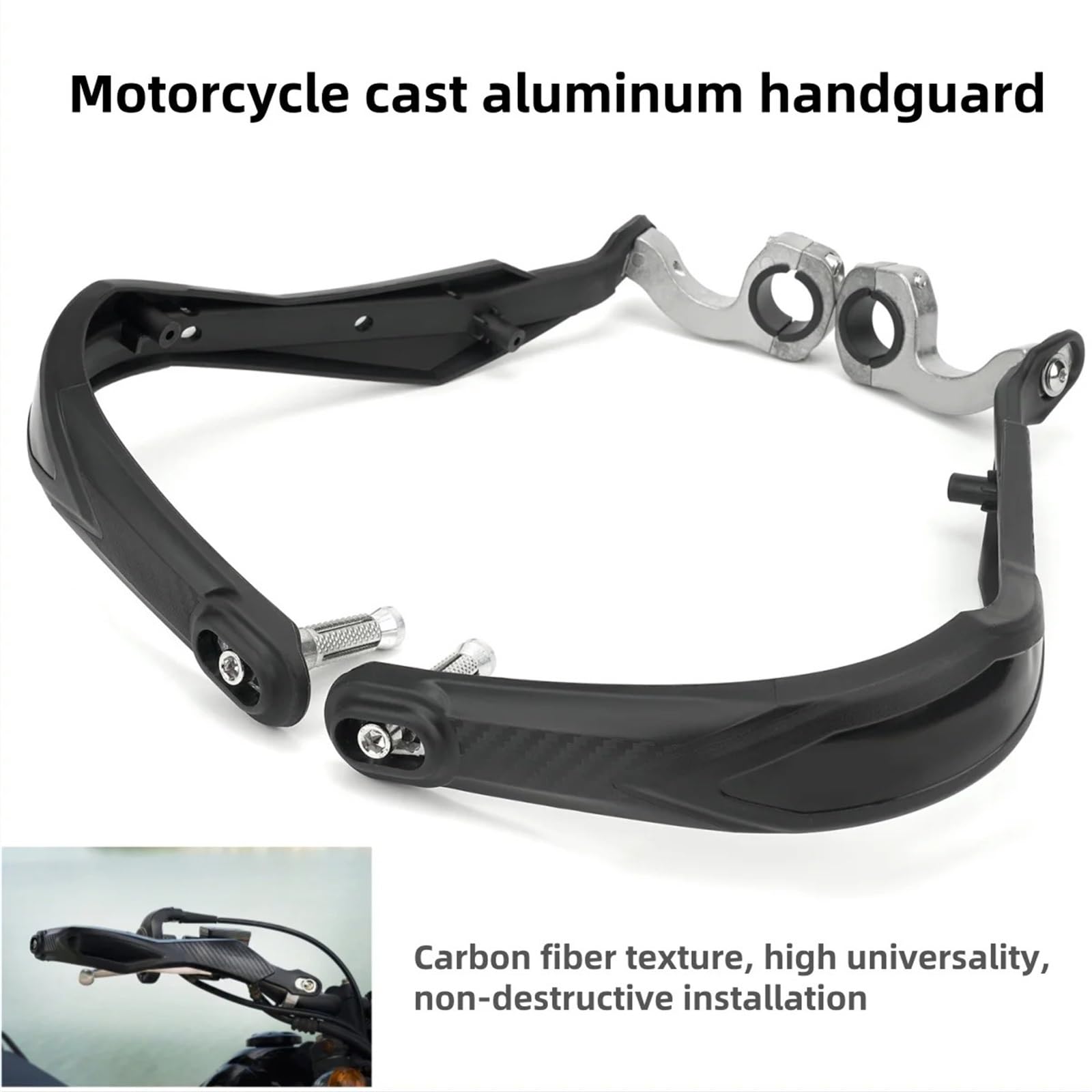 Protector Horquilla Delantera Protector de Manos para Motocicleta 22 mm y 28 Aluminio, para Pit Bike Motos