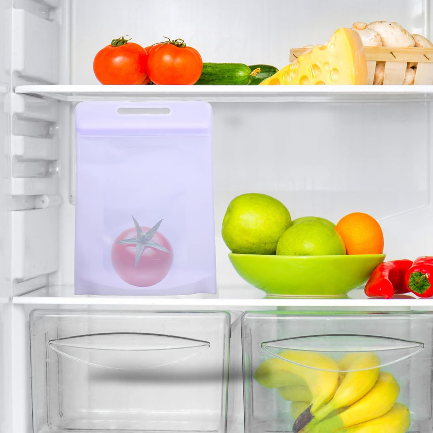 CALLARON Meal Silicone Food Storage Bag Reusable Leakproof Freezer Bag for Daily Use Safe for Cooked Food image 4