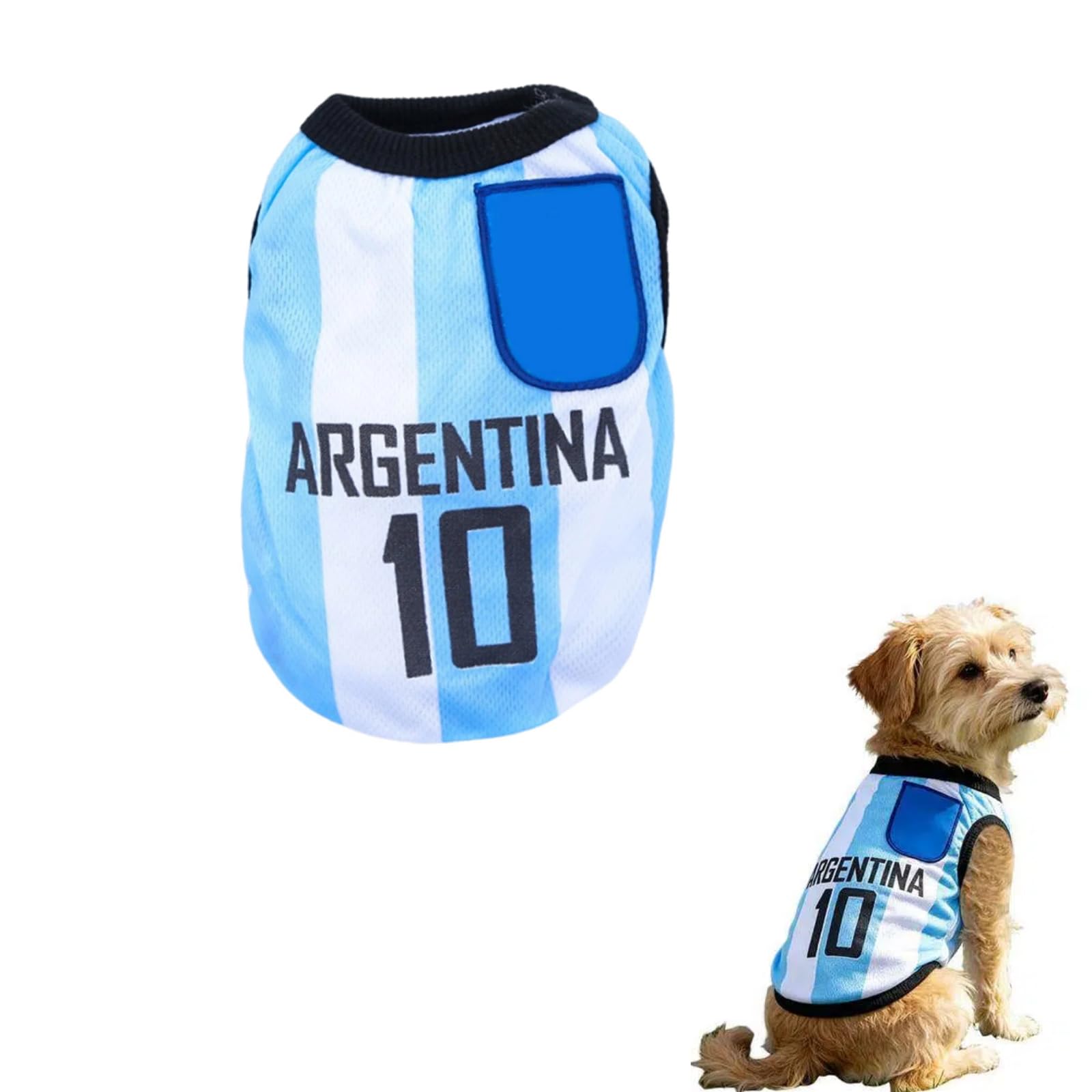 Soccer Jersey for Dogs Soccer T Shirt Sports Soccer National Team Vest Football Jersey Costume Summer Puppy Sleeveless Outfit