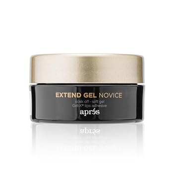 Apres Extend Gel Novice, Gel-X Nail Tips Adhesive, 15 ml Jar Edition, Soak Off - Soft Gel, HEMA-Free, Thick Consistency, Easy Application for Soft Gel Tips