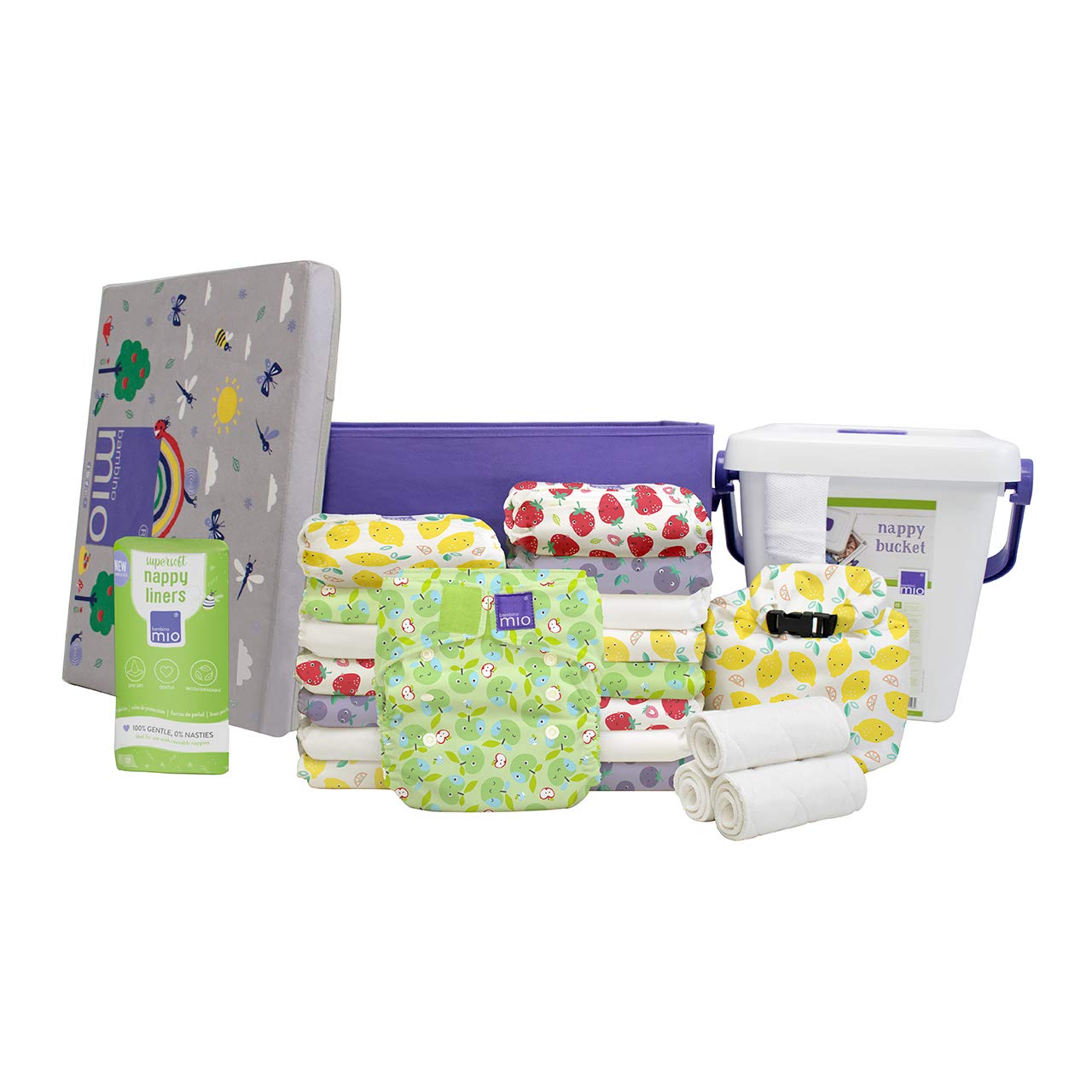 Bambino Mio, Miosolo Classic Stoffwindel Komplett Set, Freche Früchte