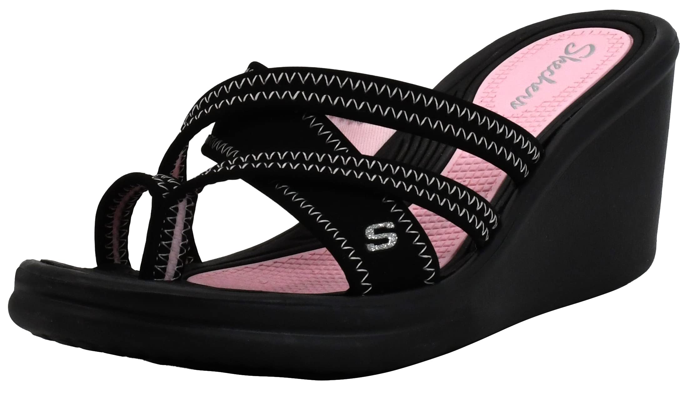 SkechersCali Women's Rumblers-Beautiful People Wedge Sandal