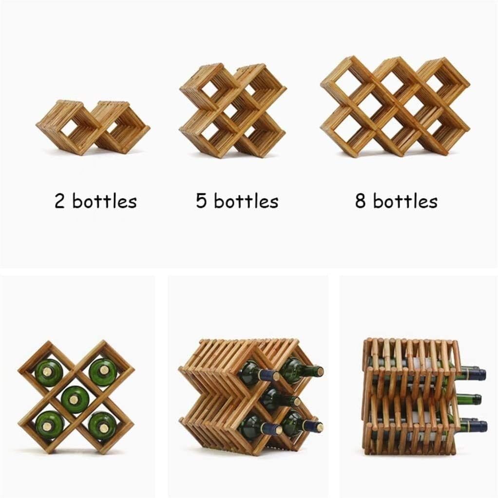 Creative European Wine Cabinet Wood Jewelry Wine Stand Free Standing Wooden Shelf Living Room Bar Wine Bottle Holder Strong Bearing Capacity Storage Rack (Size : B) (A)