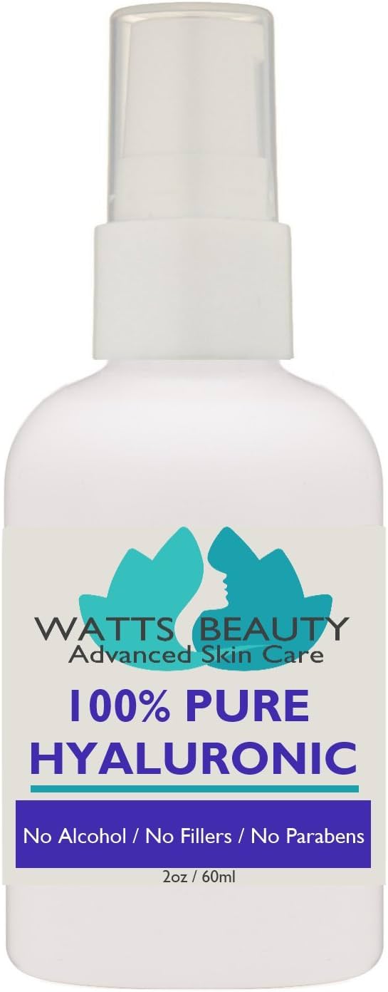 Sérum Antiarrugas de Ácido Hialurónico 100% Puro para Rostro y Cuerpo - Sin Alcohol, 2 oz