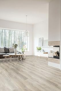 Rigid Vinylboden mit Klicksystem SPC Vinyl in Holzoptik Eiche hell Designbelag zum Klicken ideal für Wohnzimmer