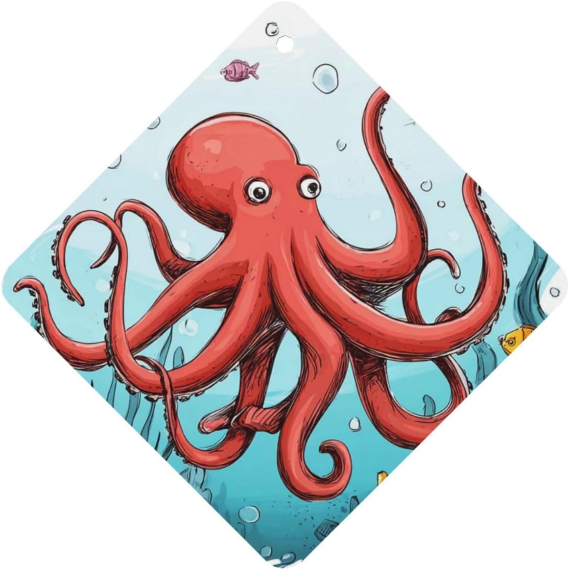 Car Air Freshener 24 PCS Giant Octopus Hanging Car Air Fresheners Auto Interior Decor Card Freshener Strong Scented Card Lavender Cars Scents for Office Bedroom Close Drawer Square