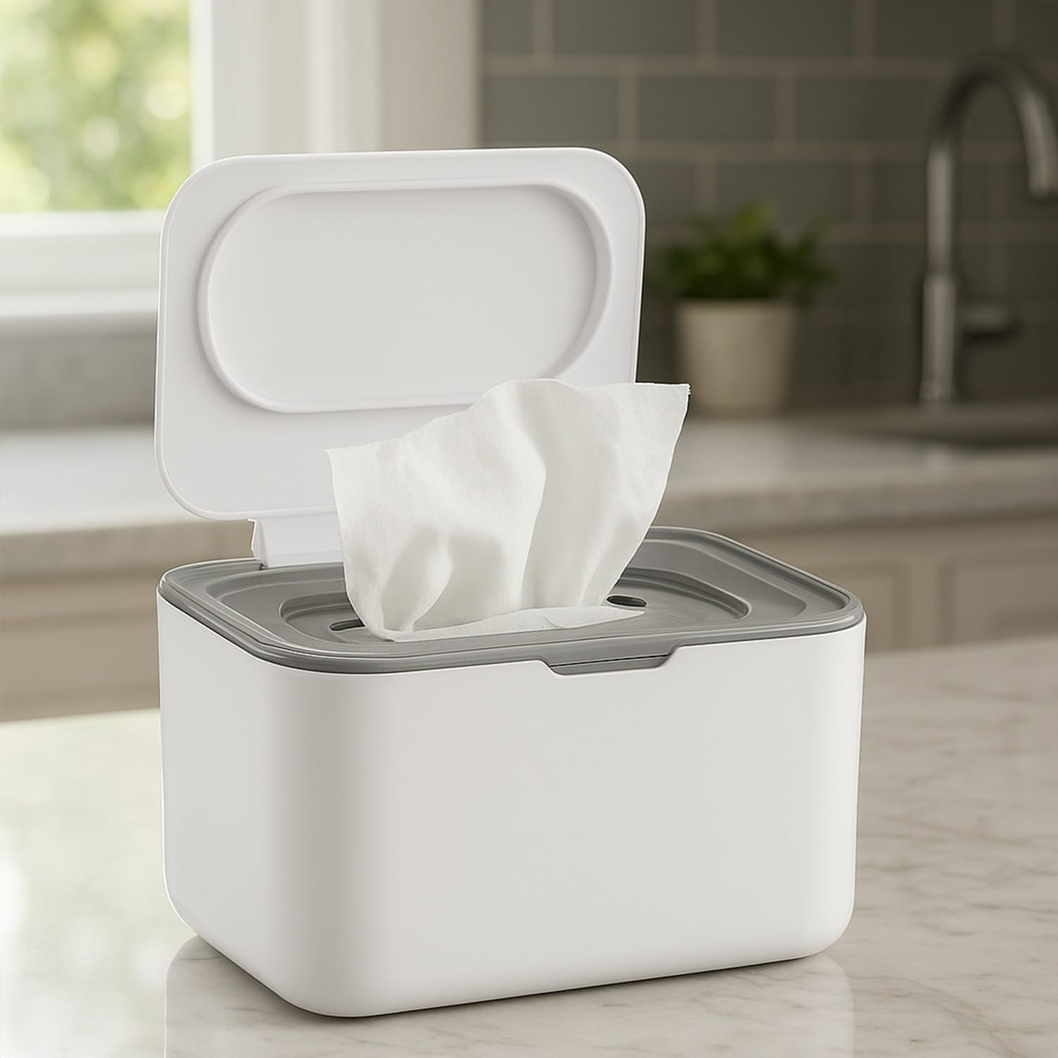 Feuchttüicher Box Baby Klein,feuchttücher Box Beige Erwachsene, Feuchtigkeitsspendende Boxs Für Feuchtes Toilettenpapier，Nachfüllbare Feuchtes Toilettenpapier Boxs(Gray)