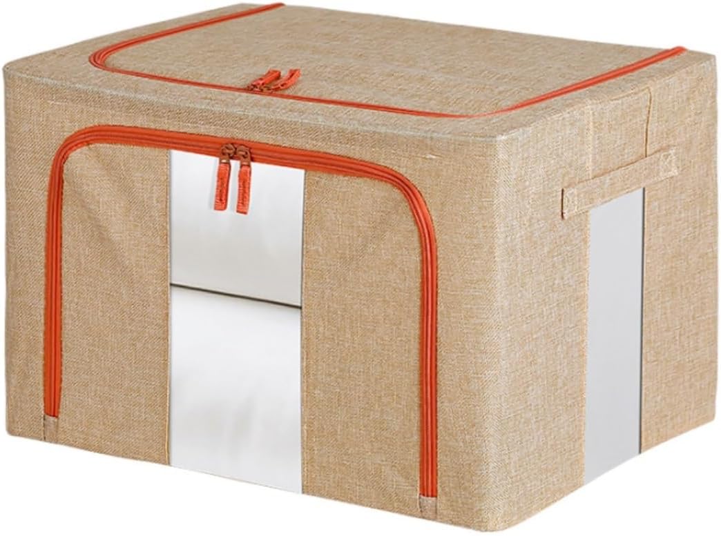 Storage Bins Clothes Storage Bags Clothing Storage with Handle and Clear Window Foldable Organization and Storage Storage Container(A,40 * 30 * 20cm)