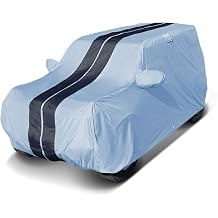 Coverland Custom Fit SUV Car Cover for 2007-2026 Mazda CX-9, CX-90, Waterproof All Weather, Car Covers for Automobiles, Rain, Snow, UV, Sun Protection, Full Exterior Covers, StripeBlack/Gray