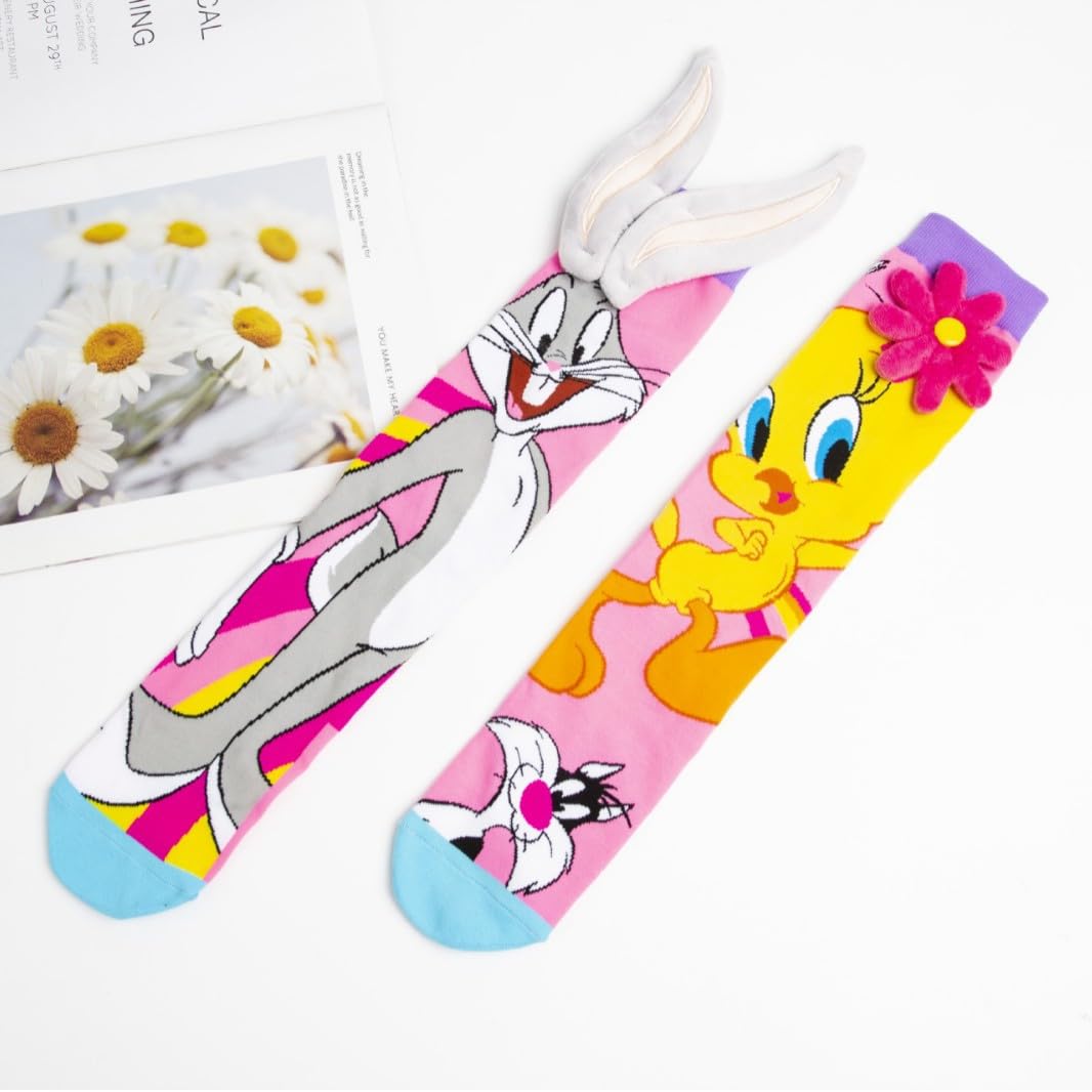 SAMVARDHAN Duck & Rabbit Cartoon Knee-High Socks – 3D Ears & Flower Colorful Socks for kids,Super Comfortable - Age of 3 to 12 Years - Image 7 thumbnail