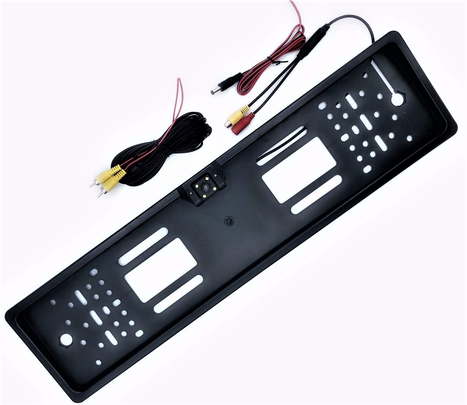TEMPO DI SALDI Kit Porta Targa Con Telecamera A 4 Led Flash Per Retromarcia Telaio Europeo