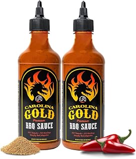 Underwood Ranches Carolina Gold BBQ Sauce - Made with Red Jalepenos, NO Tomato, NO Ketchup, BBQ Sauce for Wings, Chicken, Beef, Pork, Seafood, Noodles, and More - 17oz (482g) - 2 Pack