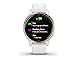 Garmin Venu 2S, Smaller-Sized GPS Smartwatch with Advanced Health Monitoring and Fitness Features, Rose Gold Bezel with White Case and Silicone Band, (010-02429-03)