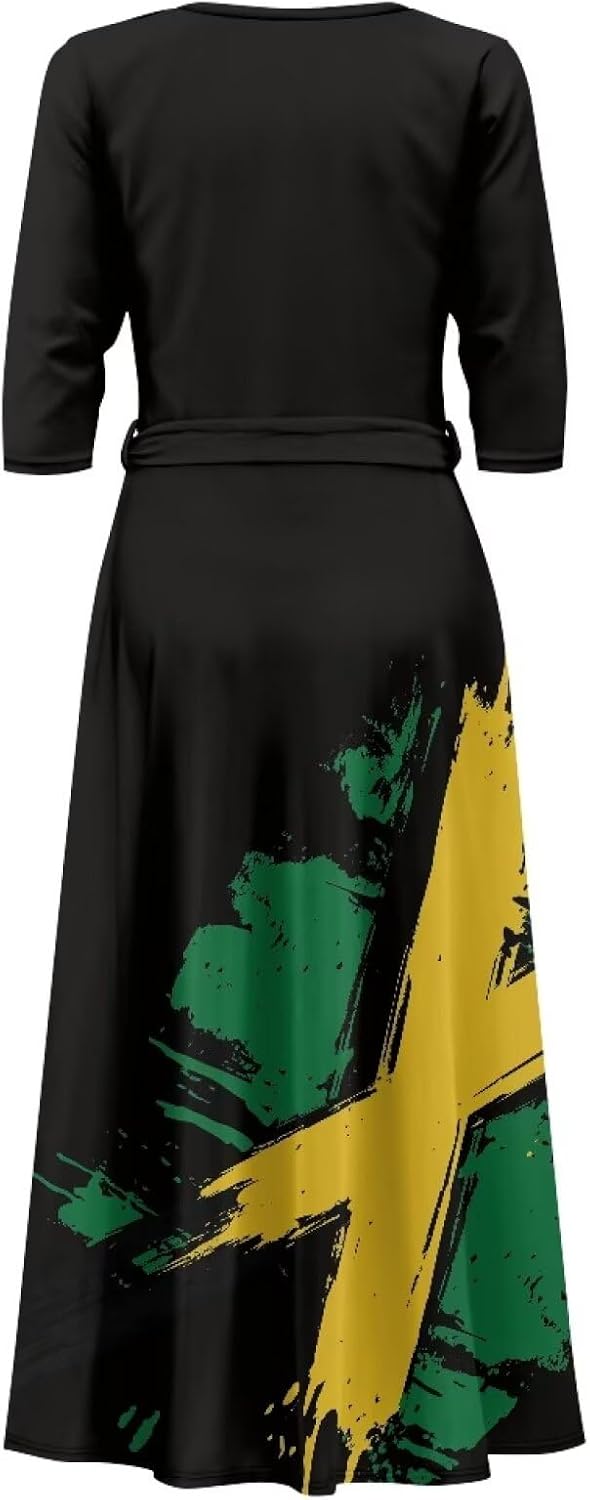 Plus Size Maxi Dress for Women with Pockets Sexy V-Neck Maxi Party Dress S-5XL