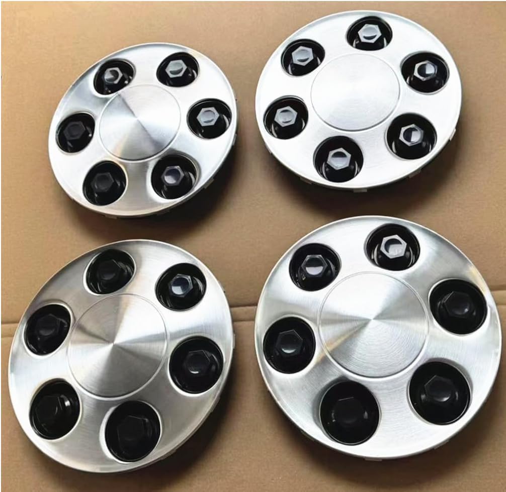 4pcs Wheel Center Caps for 2007-2013 Chevy Chevrolet Silverado Avalanche Tahoe Suburban Wheel Center Hubcaps 17" x 7 1/2" 5 Spoke, #9595469 9596341, OEM