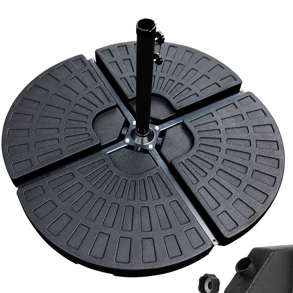 Haofy Base Per Ombrellone Riempibile In Plastica – Supporto Rotondo Per Giardino, Prato E Terrazza, Resistente E Portatile