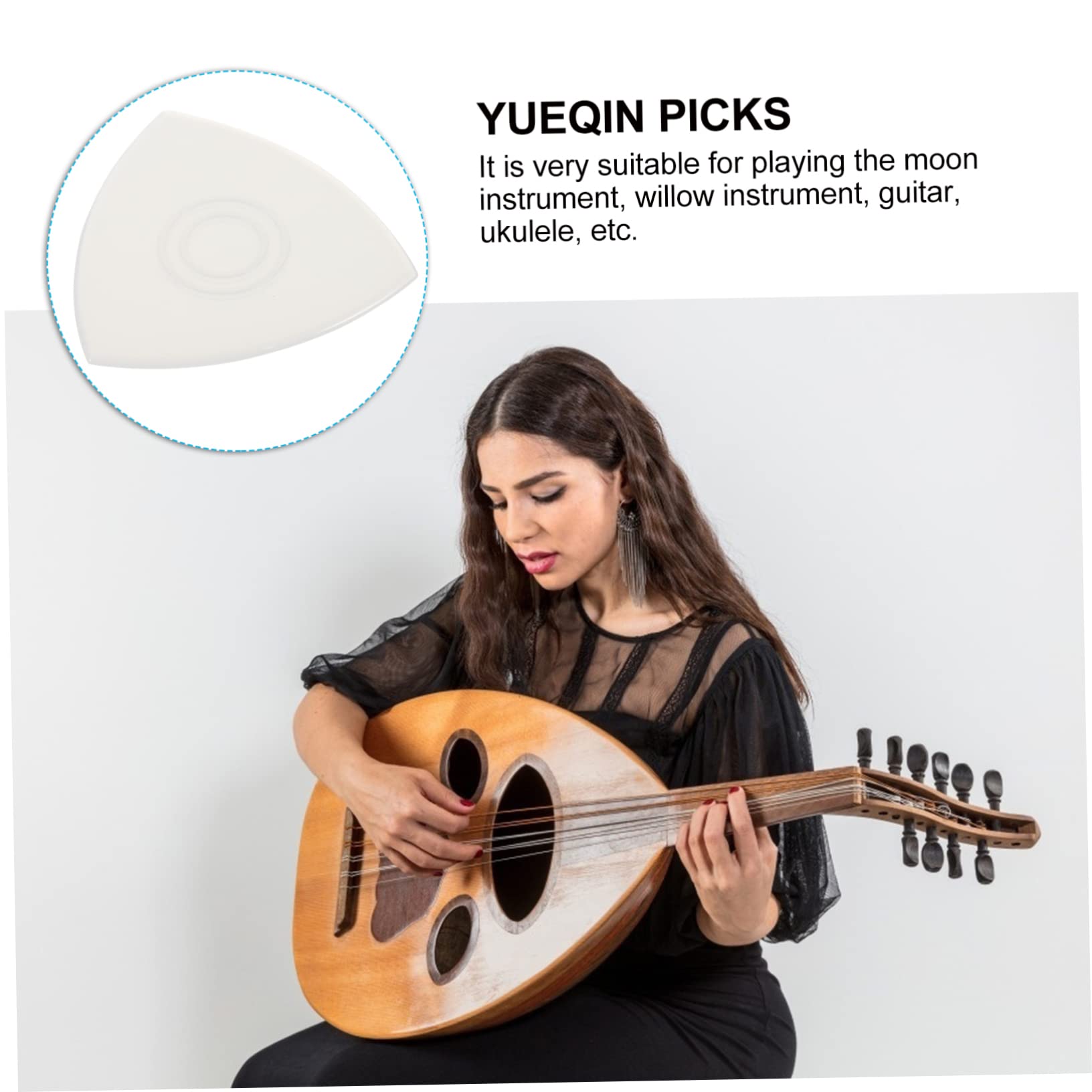 Toyvian Juego De 5 Púas De Guitarra Acústica De Nailon Púas De Repuesto Para Ukelele 12 Unidades X 5