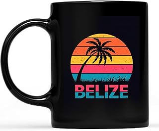 Belize Vintage 70s Retro Throwback Design Coffee Mug, Gift for Men, Women Coffee Cup 11oz Coffee Cups Ceramic - 11oz