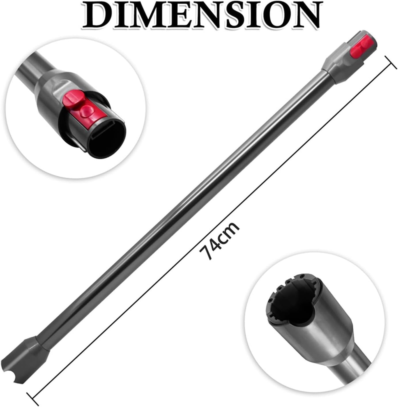 Vacuum Cleaner Extension Rod Replacement，Compatible For Dyson， V10 Digital Slim V12 Detect Slim Cordless Vacuum Straight Pipe