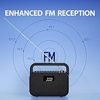 Vista 5 de Avantree PowerByte - Portable FM Radio with Powerful 30W Stereo Bluetooth Speakers & SD Card Player, 20hr Rechargeable Playtime, and Extended Range