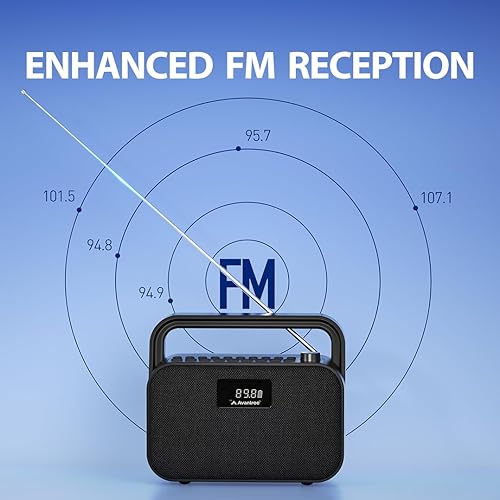 Miniatura 5 de Avantree PowerByte - Portable FM Radio with Powerful 30W Stereo Bluetooth Speakers & SD Card Player, 20hr Rechargeable Playtime, and Extended Range,
