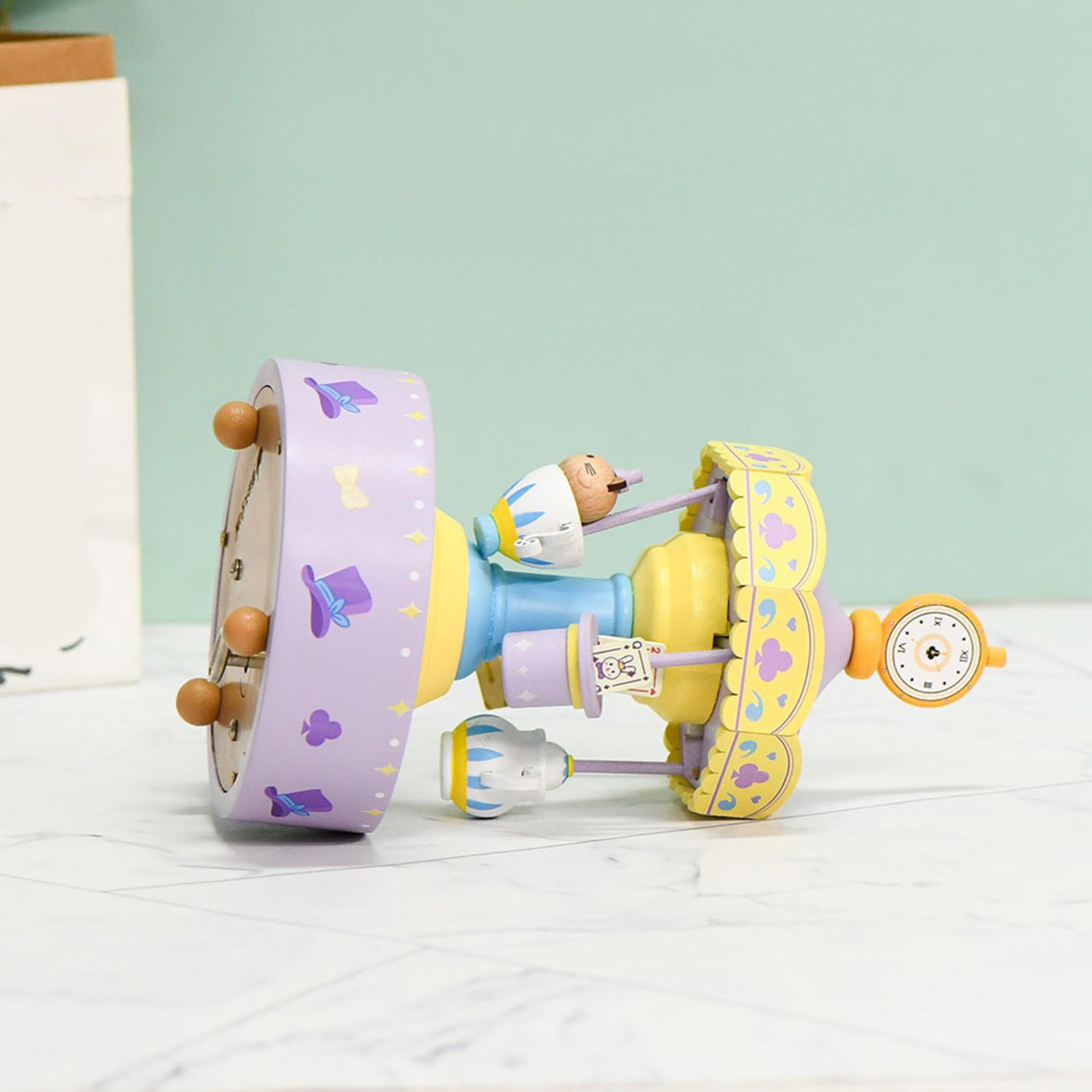 Caja de música de Caballos giratorios para Festival, Caja de música con carruseles, Regalo para Hijas y niños, exhibición navideña Artesanal de Madera