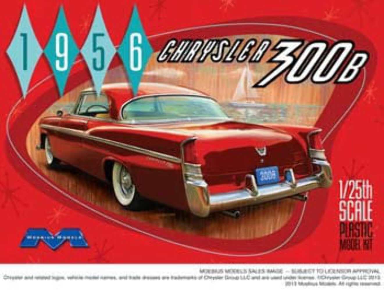 自動車 MOEBIUS MODELS 1/25 1956 CHRER 300B Amazon.com: Moebius Chrysler 300B 1956 Model Kit : Arts, Crafts