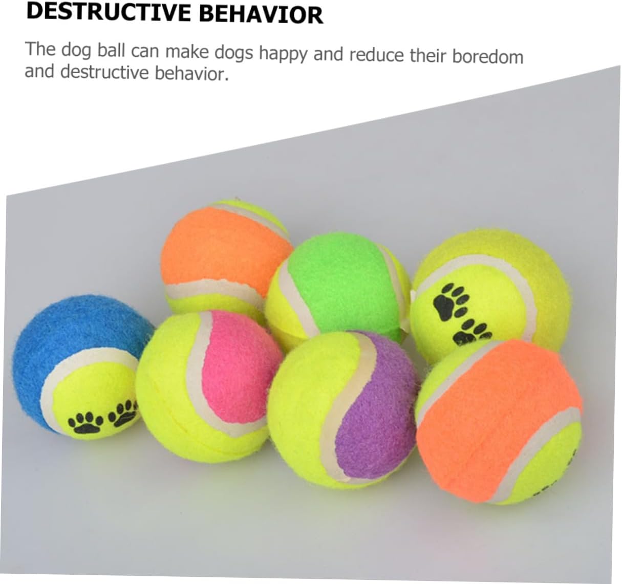 PRETYZOOM 16pcs Dog Fetch Balls Rubber for Small Dogs 7cm Diameter Interactive Outdoor Training Puppy Playthings Random Color