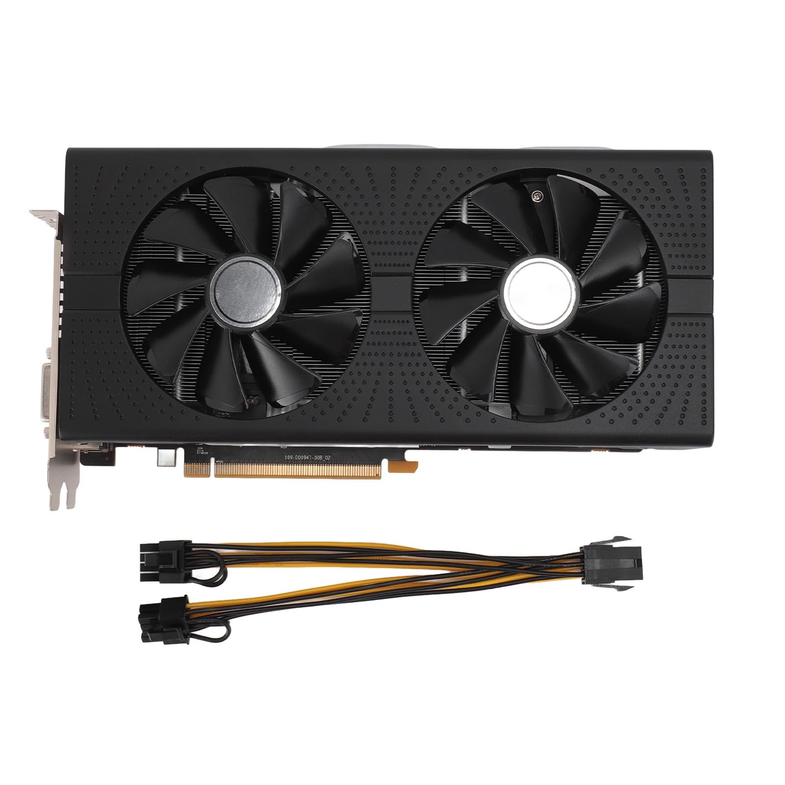 SUNGOOYUE RX590 8 GB GDDR5 256-bitowa Karta Graficzna do Gier, 2304 Rdzeni Częstotliwość Rdzenia 1460 MHz Częstotliwość Pamięci 8000 MHz, z Podwójnymi Wentylatorami Chłodzenie Rurami