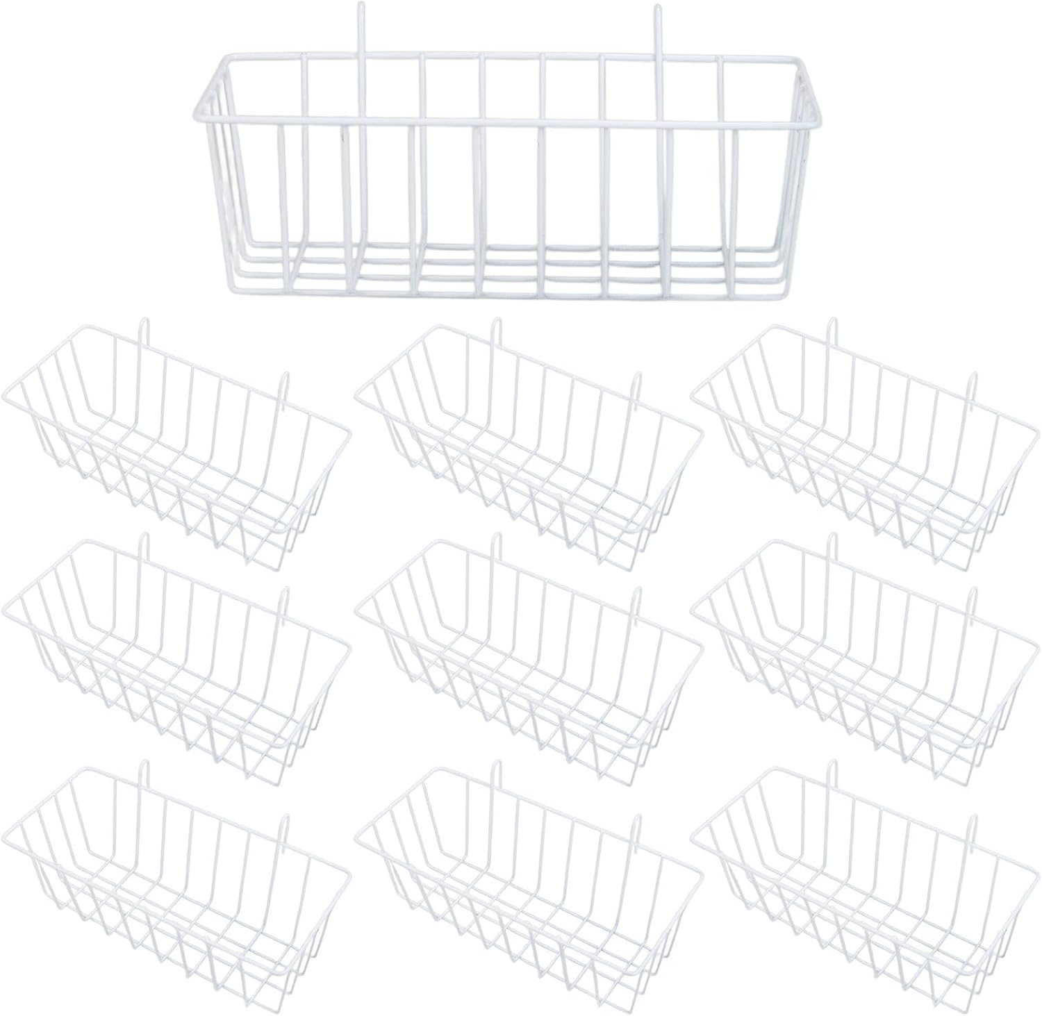 (200) CertBuy 10 Pack Wall Grid Panel Hanging Wire Basket