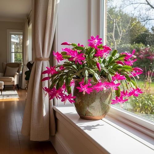 Miniatura 4 de Planta viva de cactus de Navidad de 4 pulgadas, planta de flores de Navidad, plantas suculentas, cactus de Navidad para plantar (cactus de Navidad