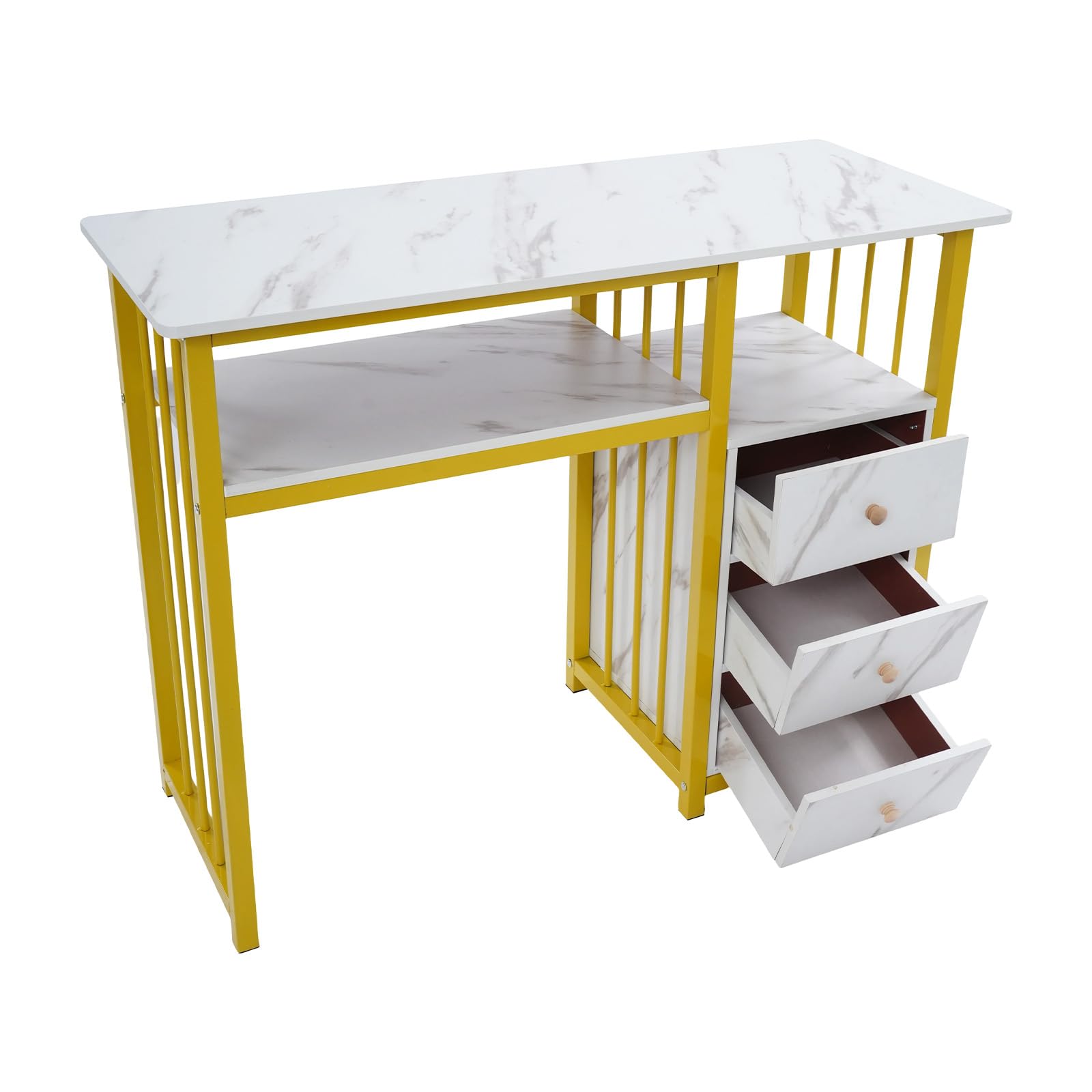 Nageltisch, Nagelschreibtisch mit 3 Schubladen, 100*40*76cm Schminktisch | Computertisch Wohnzimmer Modern, Maniküre Tisch für Wohnzimmer, Büros, Schönheitssalons