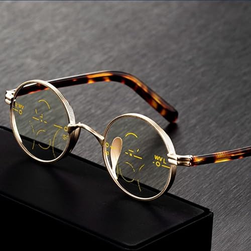 Miniatura 7 de Multifocal Progresivo Retro Round Blue Light Blocking Reading Glasses for Men Women, Anti UV Computer Eyeglasses