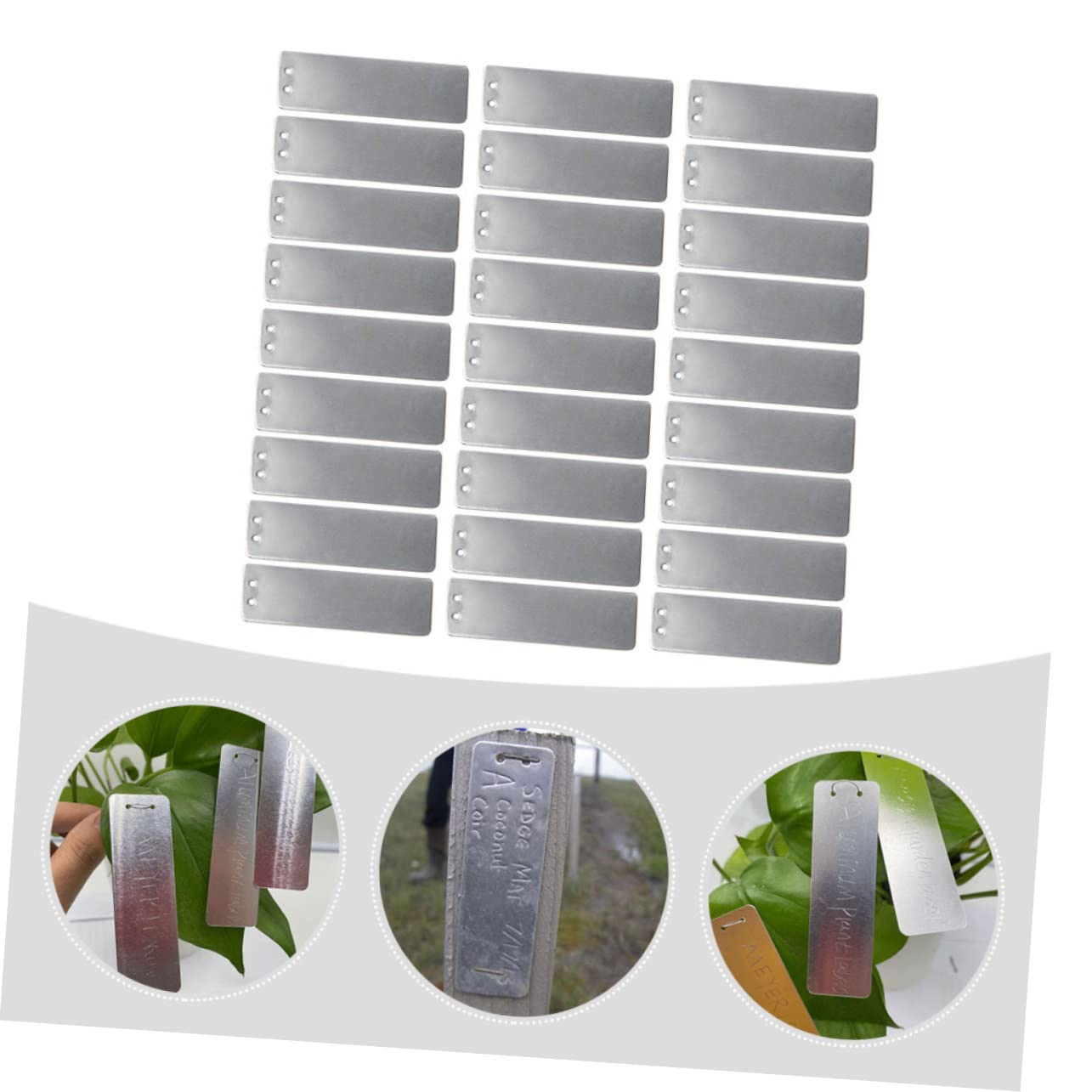 BESTonZON 100 Sätze Teiliges Aluminium Pflanzenetiketten Metall Pflanzenschilder Gartenstecker Wetterfest Langlebig für Blumen und Sukkulentenbeschriftung Vielseitig Dekorativ
