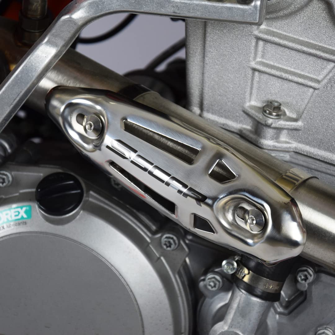 SCAR Universal Hitzeschutz Edelstahl 4 Takt Krümmer kompatibel mit KTM SX-F EXC-F EXC SMR 250 350 450 530