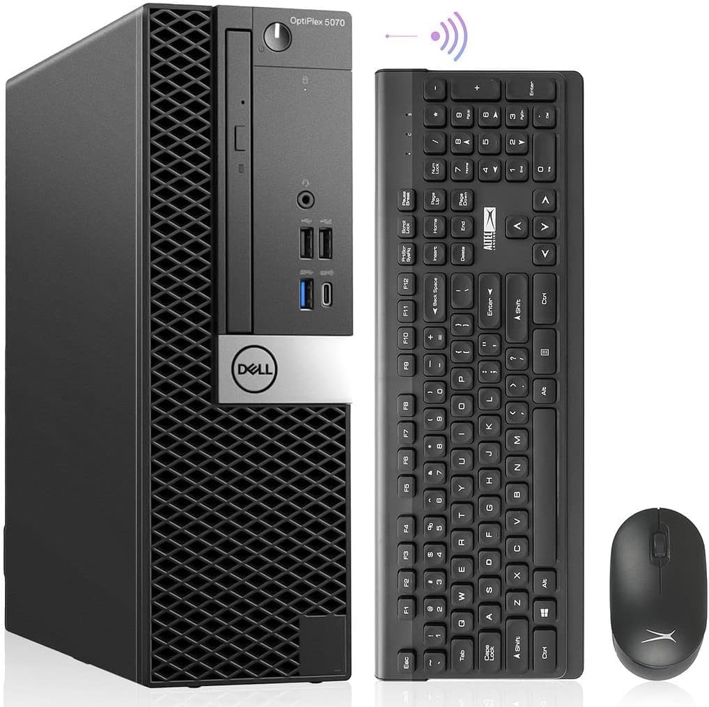 Dell OptiPlex 5070 Desktop Computers Windows 11 Pro, Hexa Core i5 9500 up to 4.4GHz,16GB DDR4,512GB M.2 NVMe SSD,Intel Wireless Wi-Fi & Bluetooth, HDMI Adapter (Renewed)