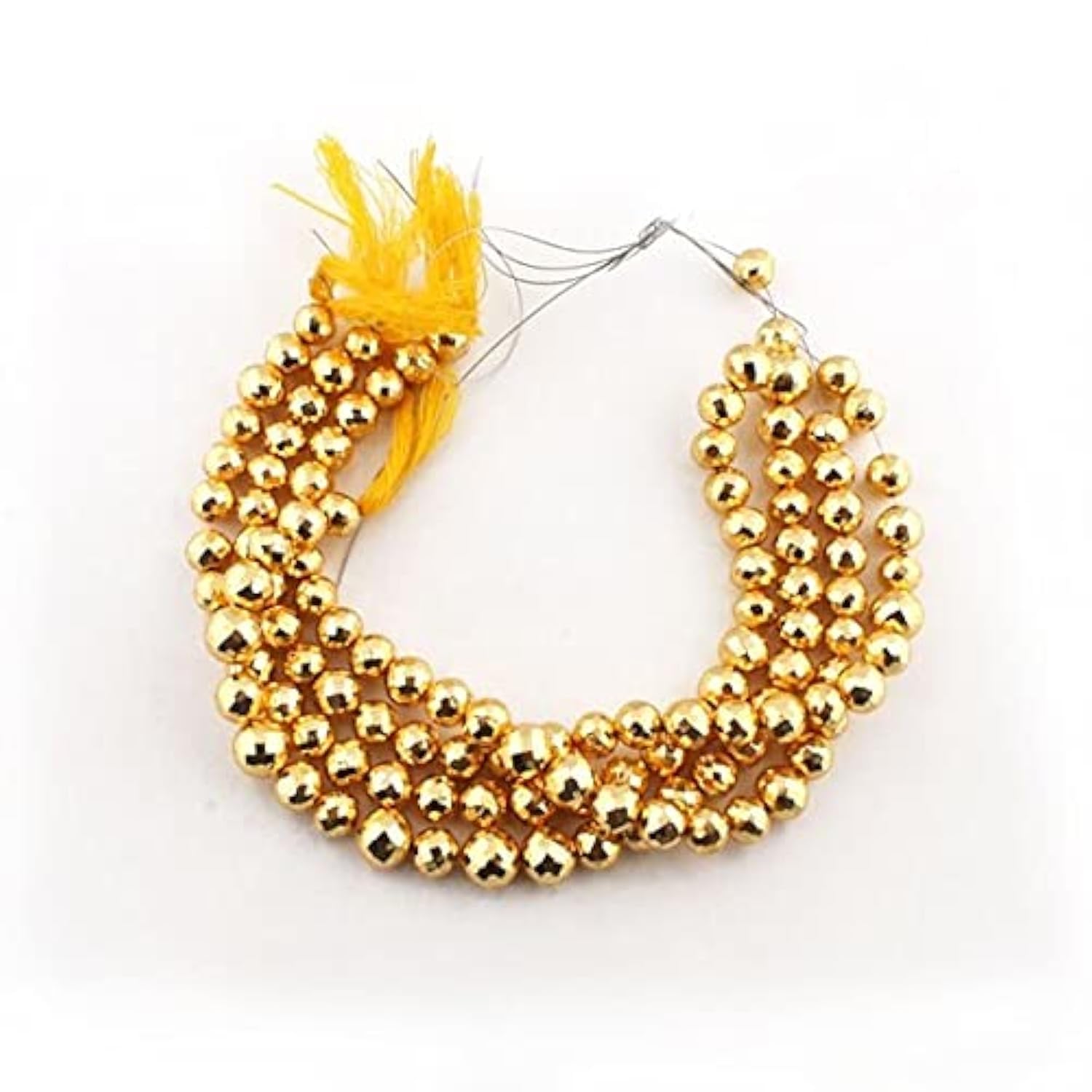 Perles pyrite dorée facettées 7mm-9mm pour fabriquer vos bijoux d'été