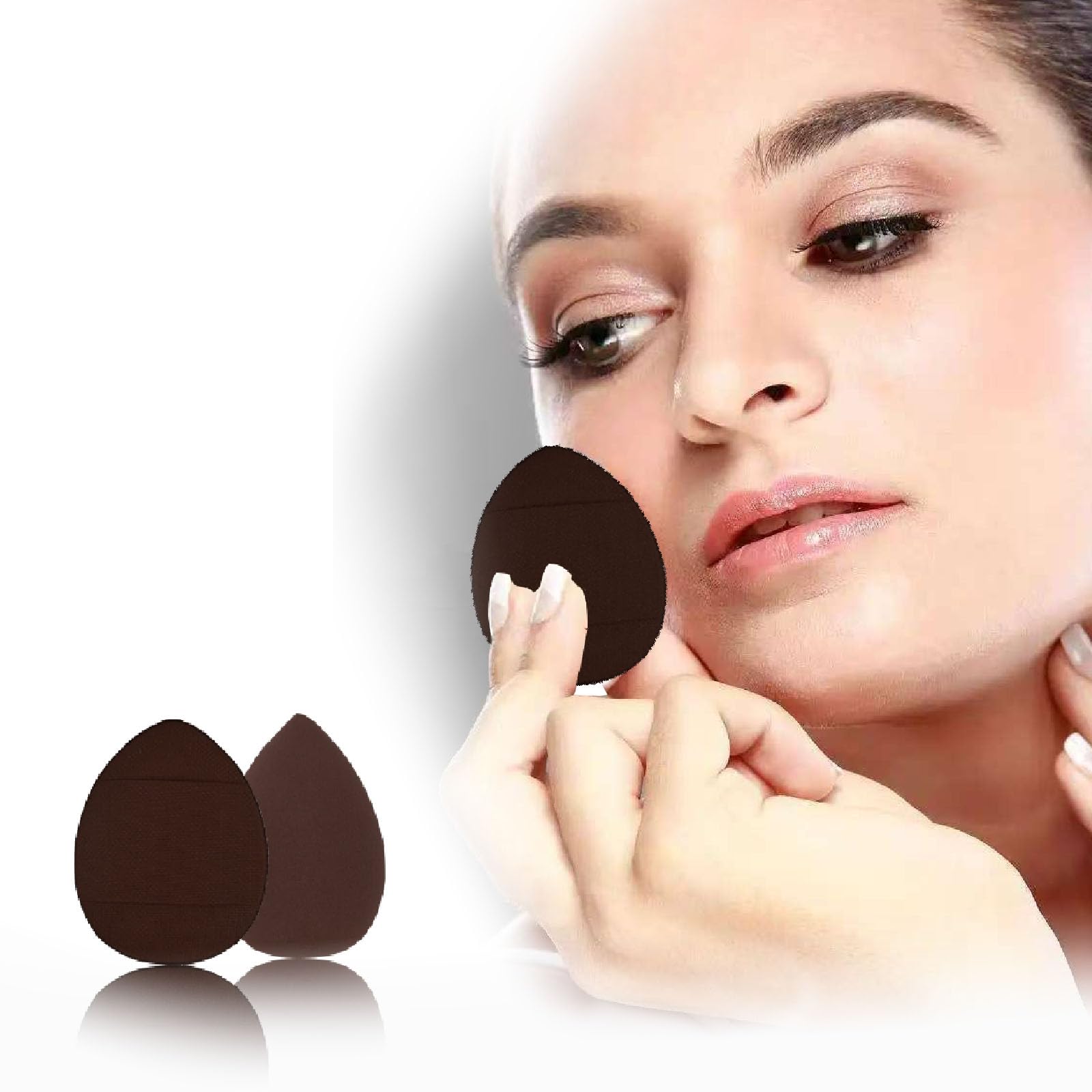 Ensemble de Pinceaux de Maquillage#4 | avec éponge de Makeup, houppette, Tapis de Nettoyage, pour Foundation Blush Concealer Ombres à Paupières Poudre, Contouring