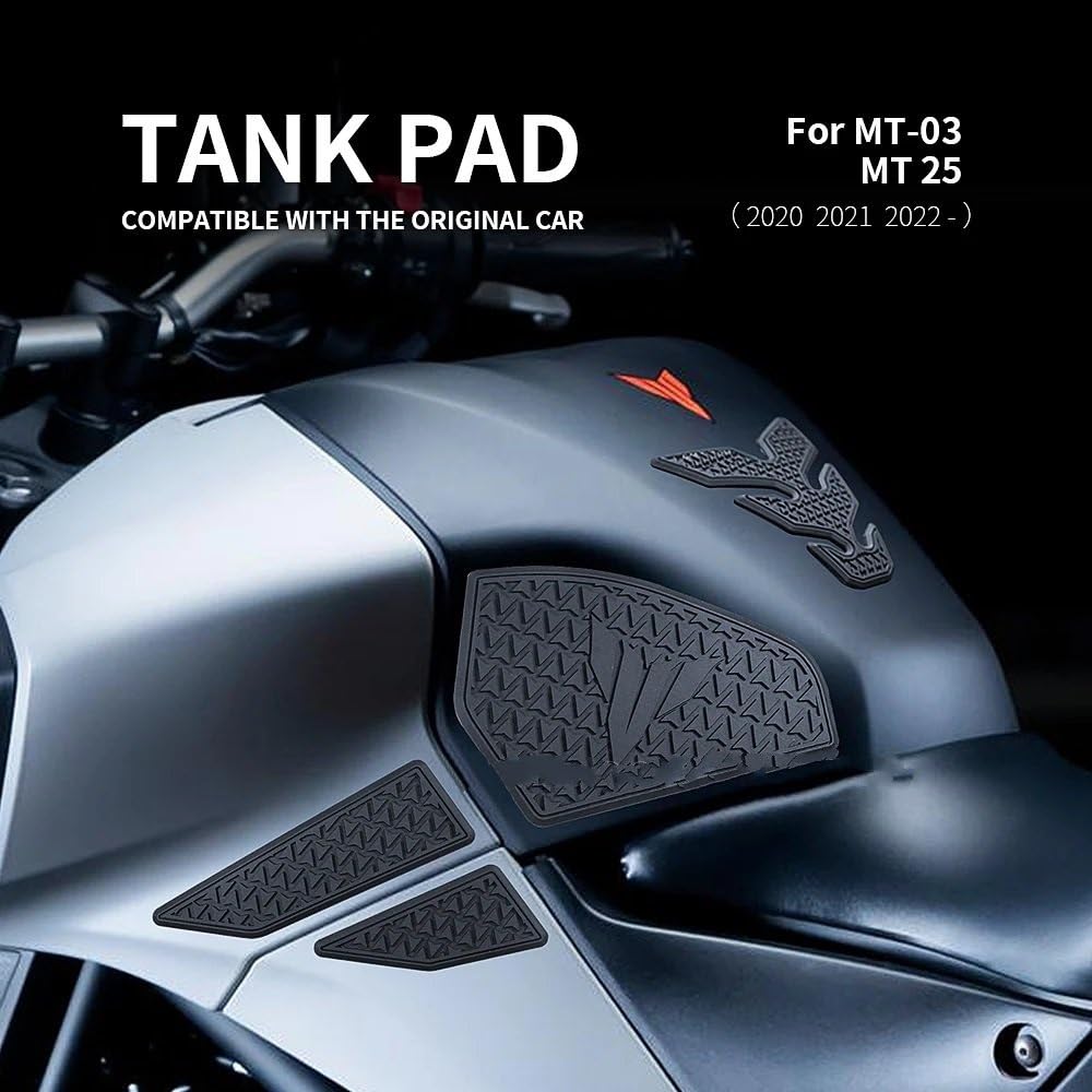 Scudo per serbatoio Per MT03 MT-25 2020-2022 Adesivi protettivi per protezioni serbatoio | Traction Pad Serbatoio carburante laterale per moto