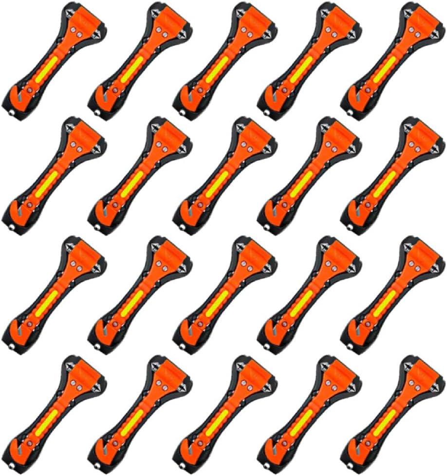 - 20 Pack Window Breaker and Seat Belt Cutter, Emergency Escape Tool Safety Hammer, Life Saving Survival Kit