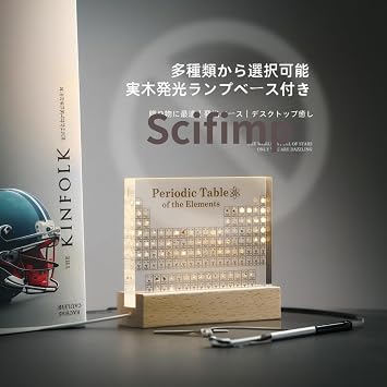 Acrylic Periodic Table with Real Elements 83 Specimens Display Chemistry Learning Tools Science Education for Students Kids Interior Decoration