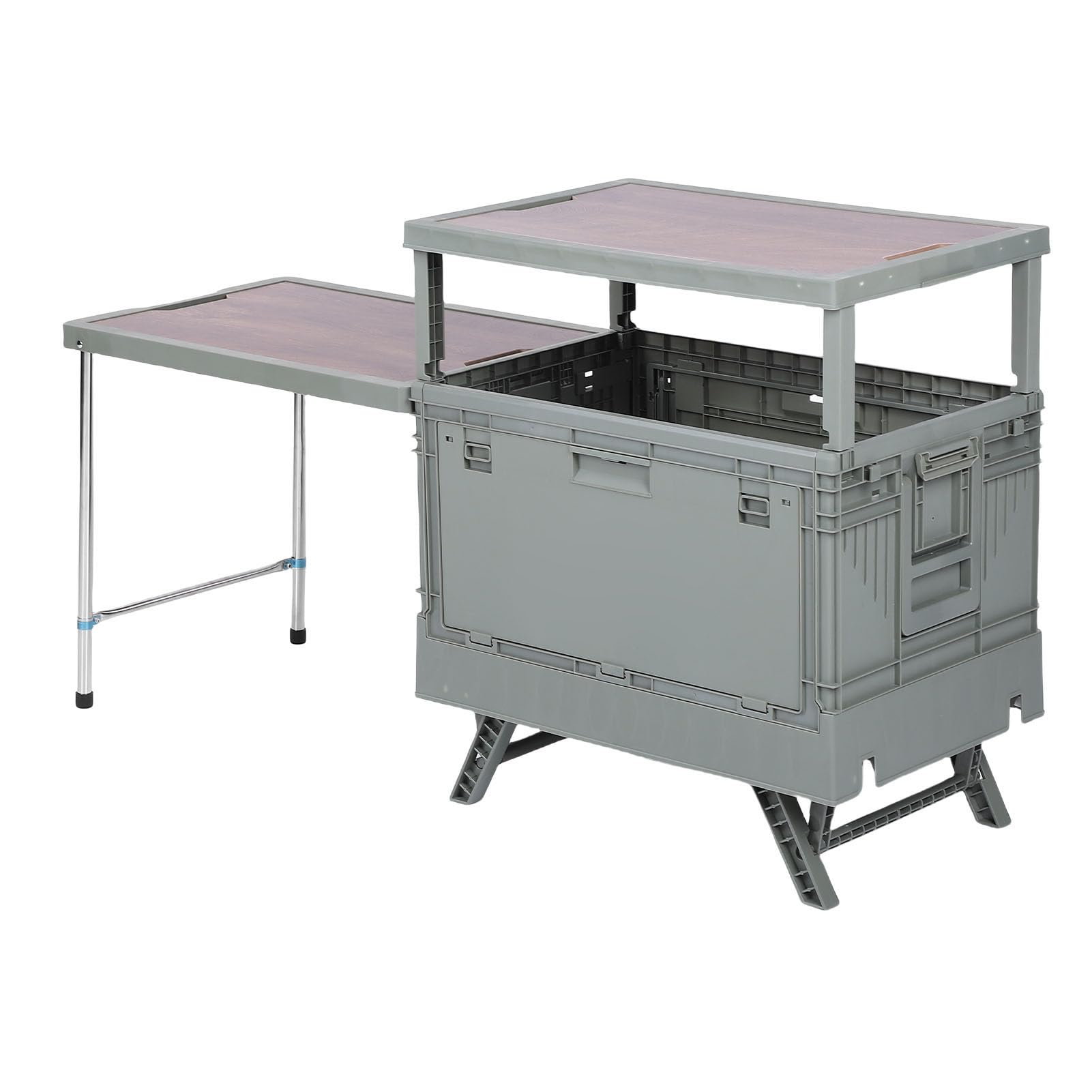 Fdit Caja Plegable de Camping con Tabla Multifuncional Organizador