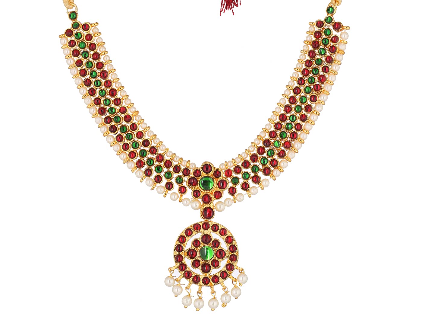 sriman bharatanatyam multicolour kempu stone short neck laces for girls (B0BXB4M3B5) Amazon Price History, Amazon Price Tracker