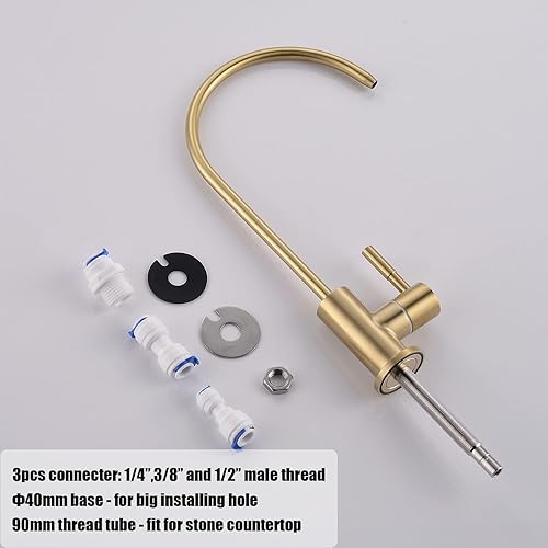 Miniatura 90 de Havin Grifo de fregadero de barra, grifo de filtro de agua RO, grifo de agua potable se adapta a la mayoría de sistemas de filtración de agua, grifo