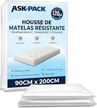 Mattress Cover 90 x 200 cm Extra Thick 120 Micron Mattress Cover Protector Mattress Protector Cover Tear Resistant for Moving, Transporting and Storage